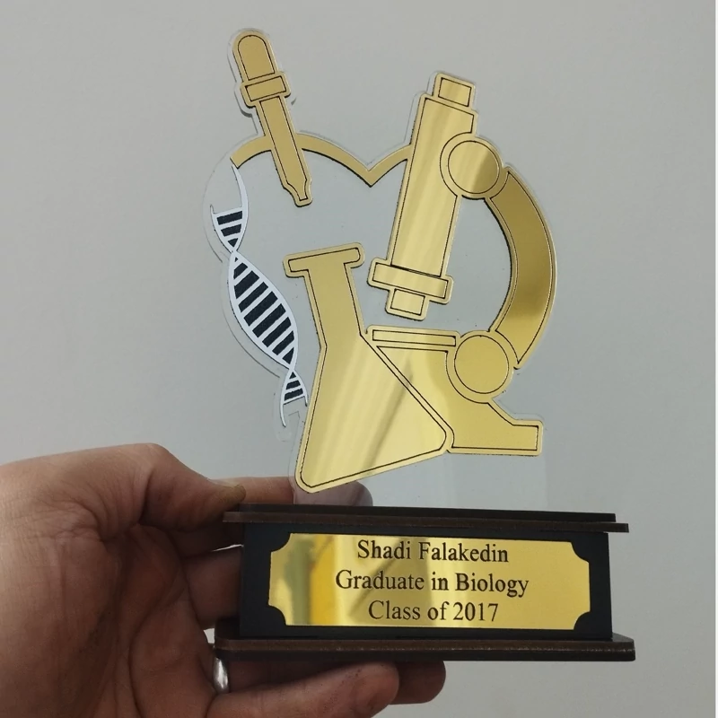 تندیس پلکسی و چوبی علوم آزمایشگاهی(پس کرایه)