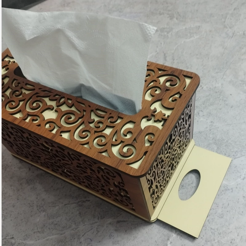 جا دستمال کاغذی چوبی سایز بزرگ کد 4(پس کرایه)