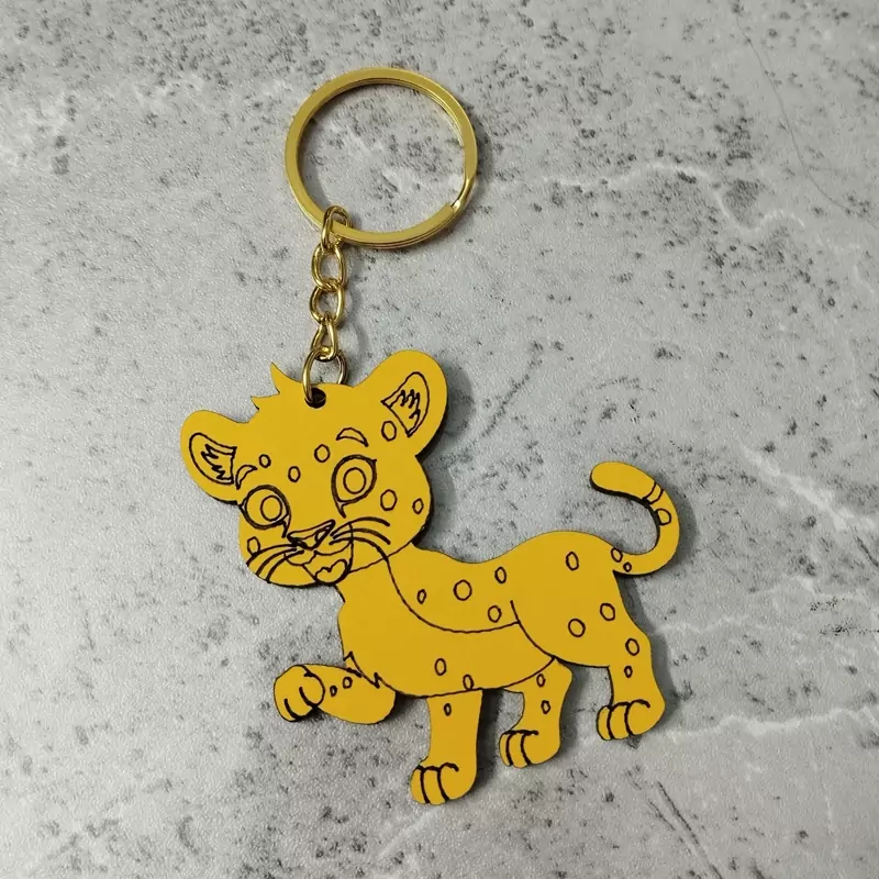 جاسوئیچی چوبی طرح یوزپلنگ (پس کرایه)