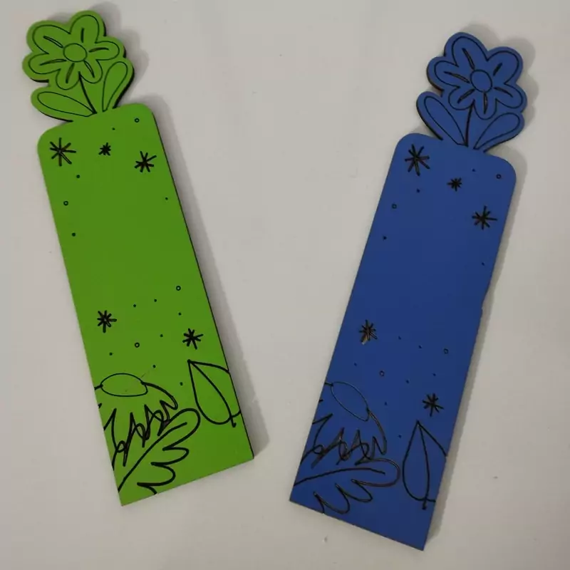 نشانگر کتاب چوبی طرح گل (پس کرایه)